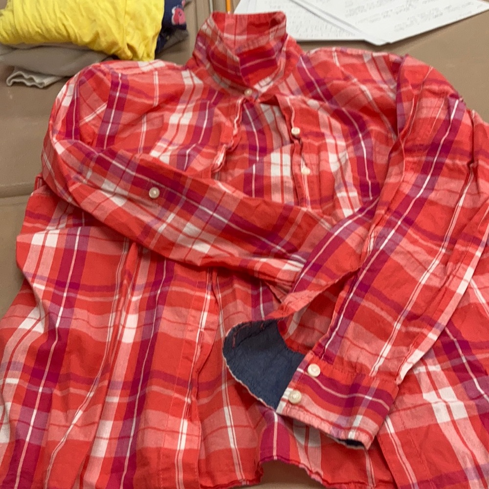 Euc classic fit plaid button up